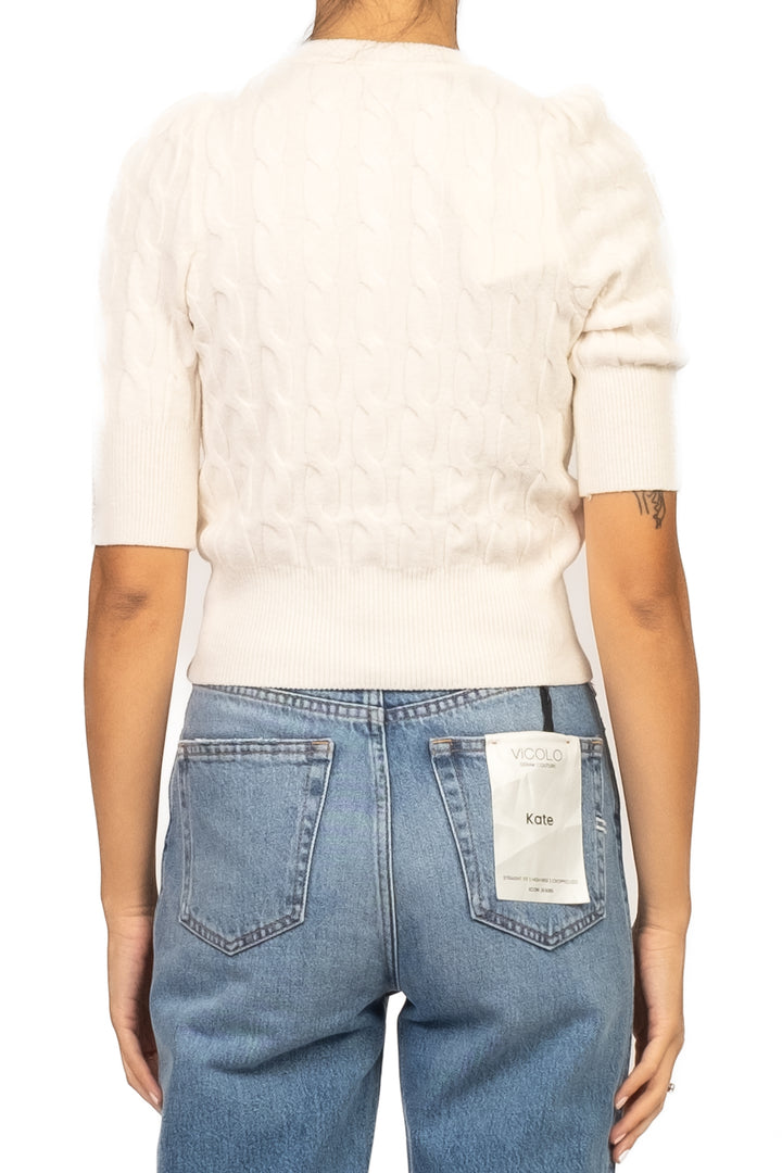 Tensione In - Maglia mezza manica con bottoni gioiello Art. 72185AI25