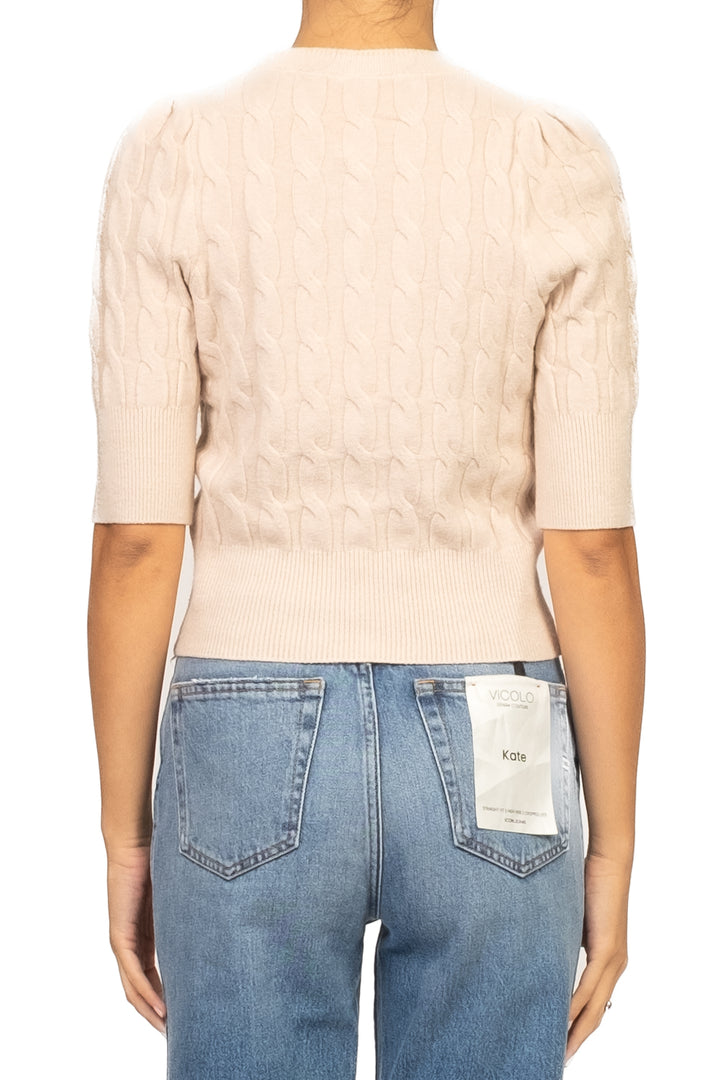 Tensione In - Maglia mezza manica con bottoni gioiello Art. 72185AI25