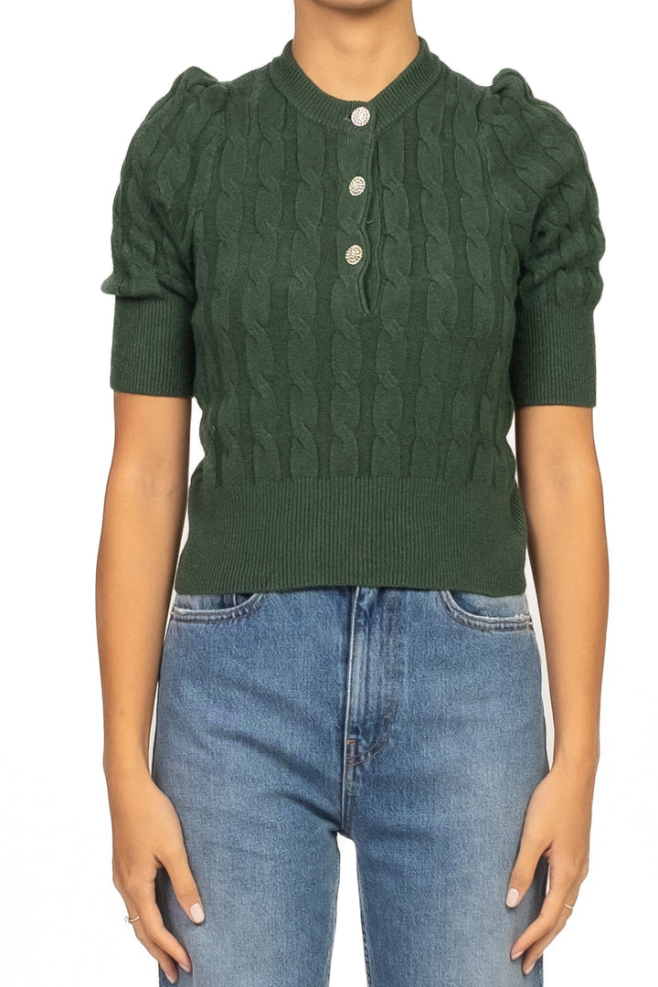 Tensione In - Maglia mezza manica con bottoni gioiello Art. 72185AI25