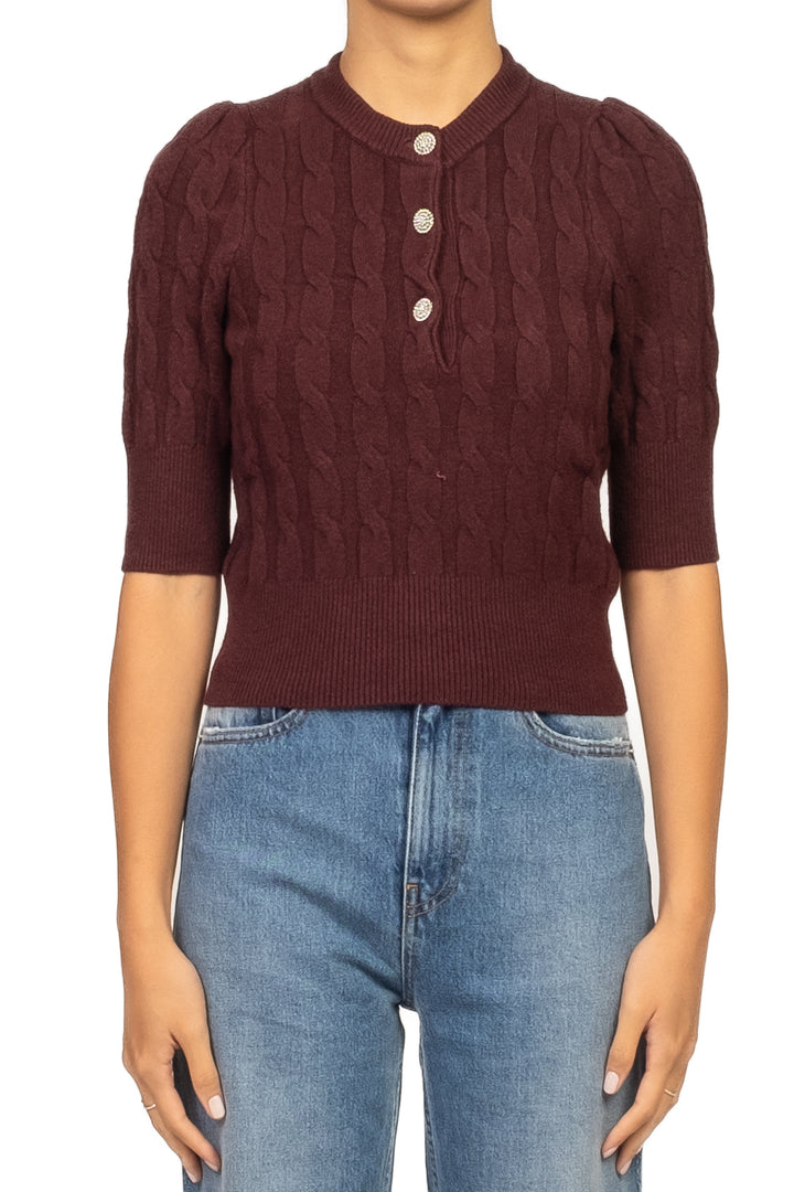 Tensione In - Maglia mezza manica con bottoni gioiello Art. 72185AI25