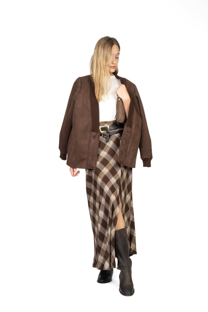 Vicolo - Bomber suede scollo V Art. TF1084