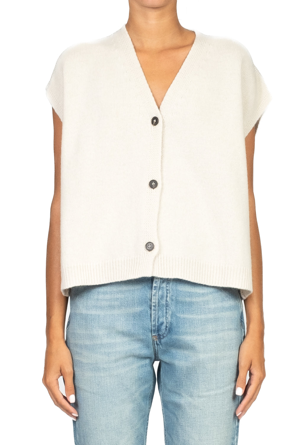 Tensione In - Gilet scollo a v con bottoni Art. D80014
