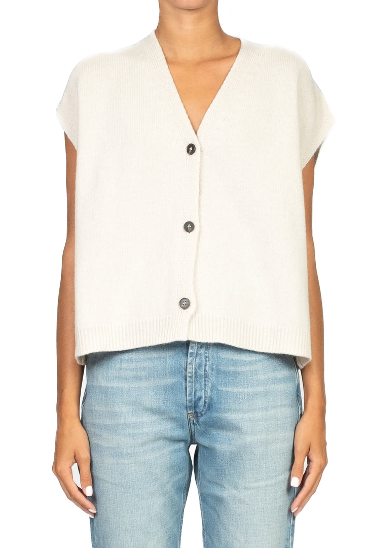 Tensione In - Gilet scollo a v con bottoni Art. D80014