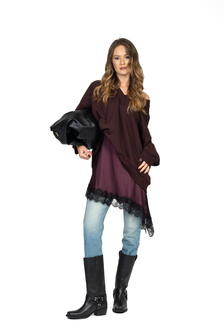 Vicolo - Felpa over scollo V Art. TF0583