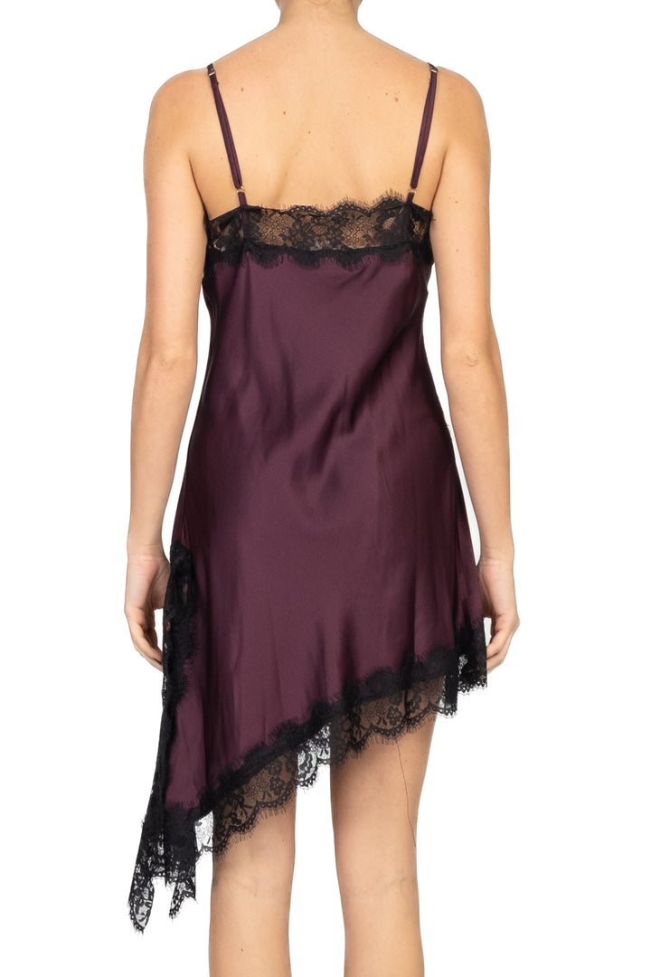 Vicolo - Abito satin asimmetrico con pizzo Art. TF1154