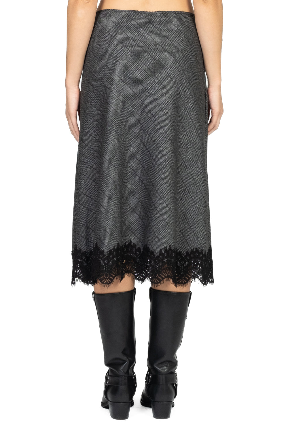 Tensione In - Gonna midi galles con pizzo Art. 37708