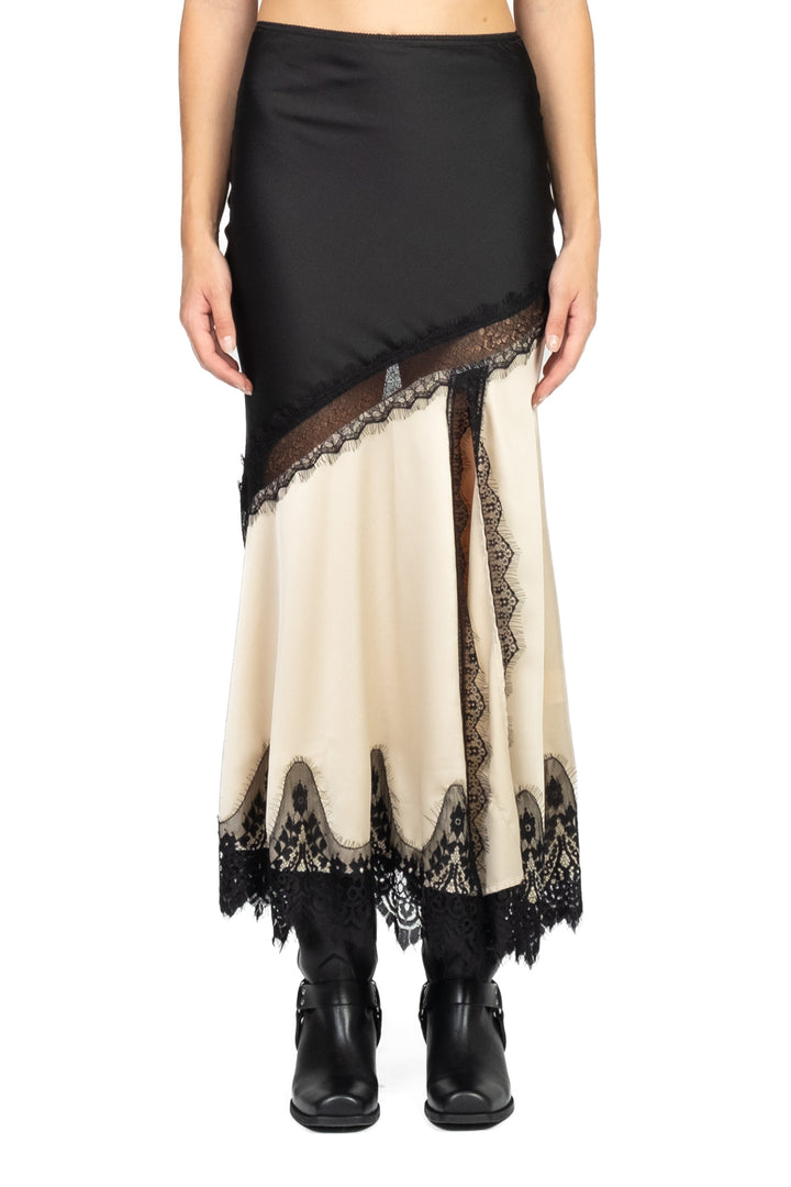 Vicolo - Gonna satin bicolor con pizzo Art. TF1249
