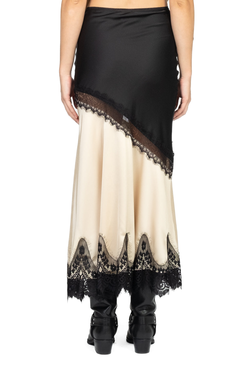 Vicolo - Gonna satin bicolor con pizzo Art. TF1249