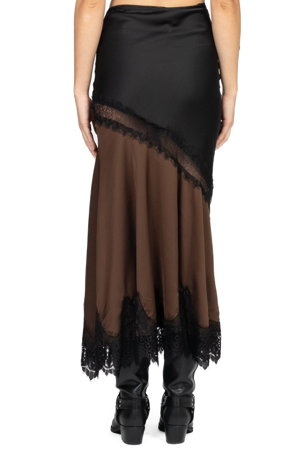 Vicolo - Gonna satin bicolor con pizzo Art. TF1249
