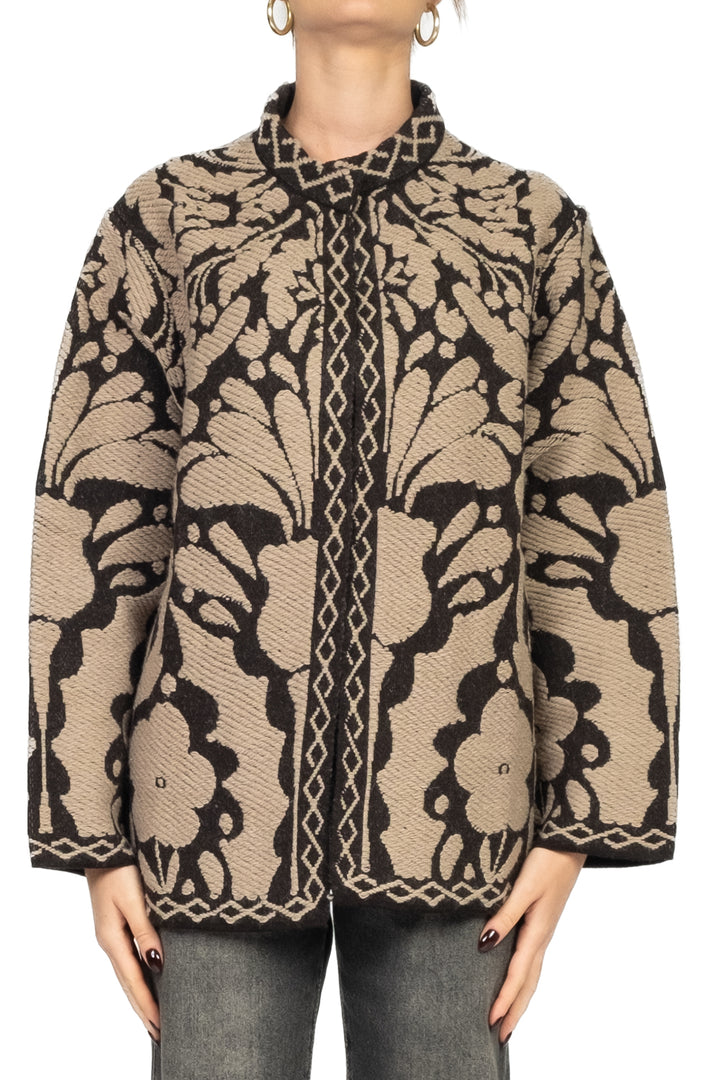 Tensione In - Giacca in maglia ricamata Art. W5HMG62A400