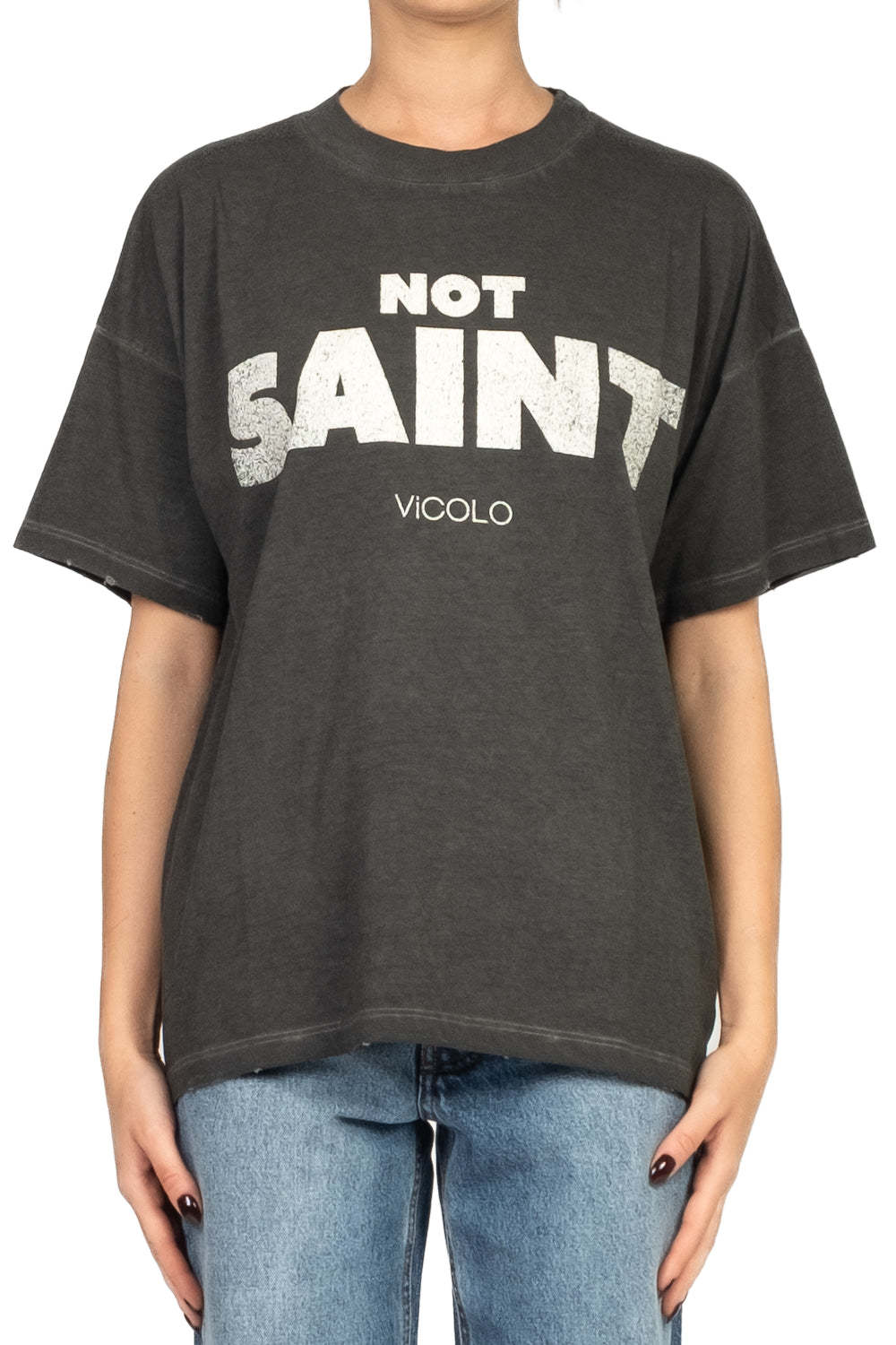 Vicolo - T-shirt "NOT SAINT" over Art. RF0375