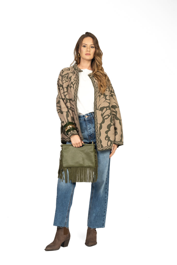 Tensione In - Giacca in maglia ricamata Art. W5HMG62A400