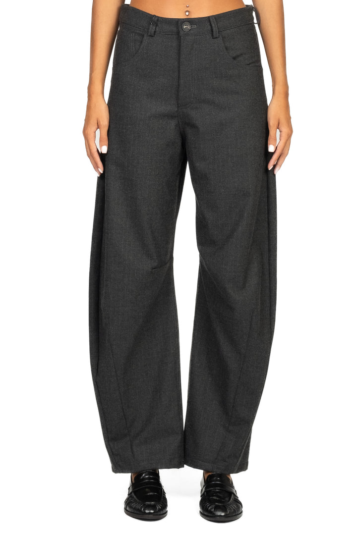 Tensione In - Pantalone barrel gessato Art. W25P459