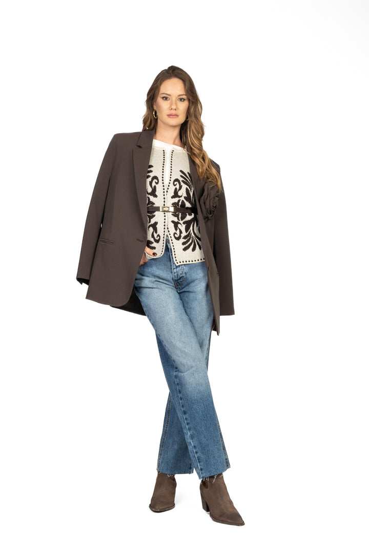 Vicolo - Giacca over con spilla Art. TF0372