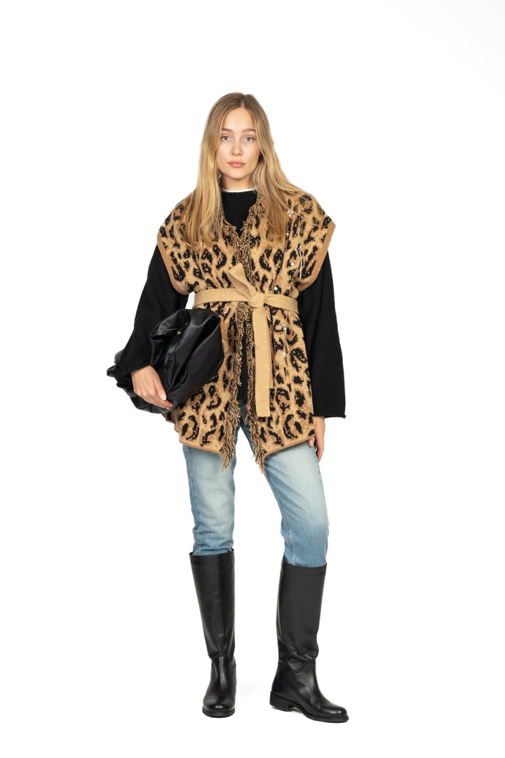 Have One - Gilet maculato con strass Art. LFP-P025