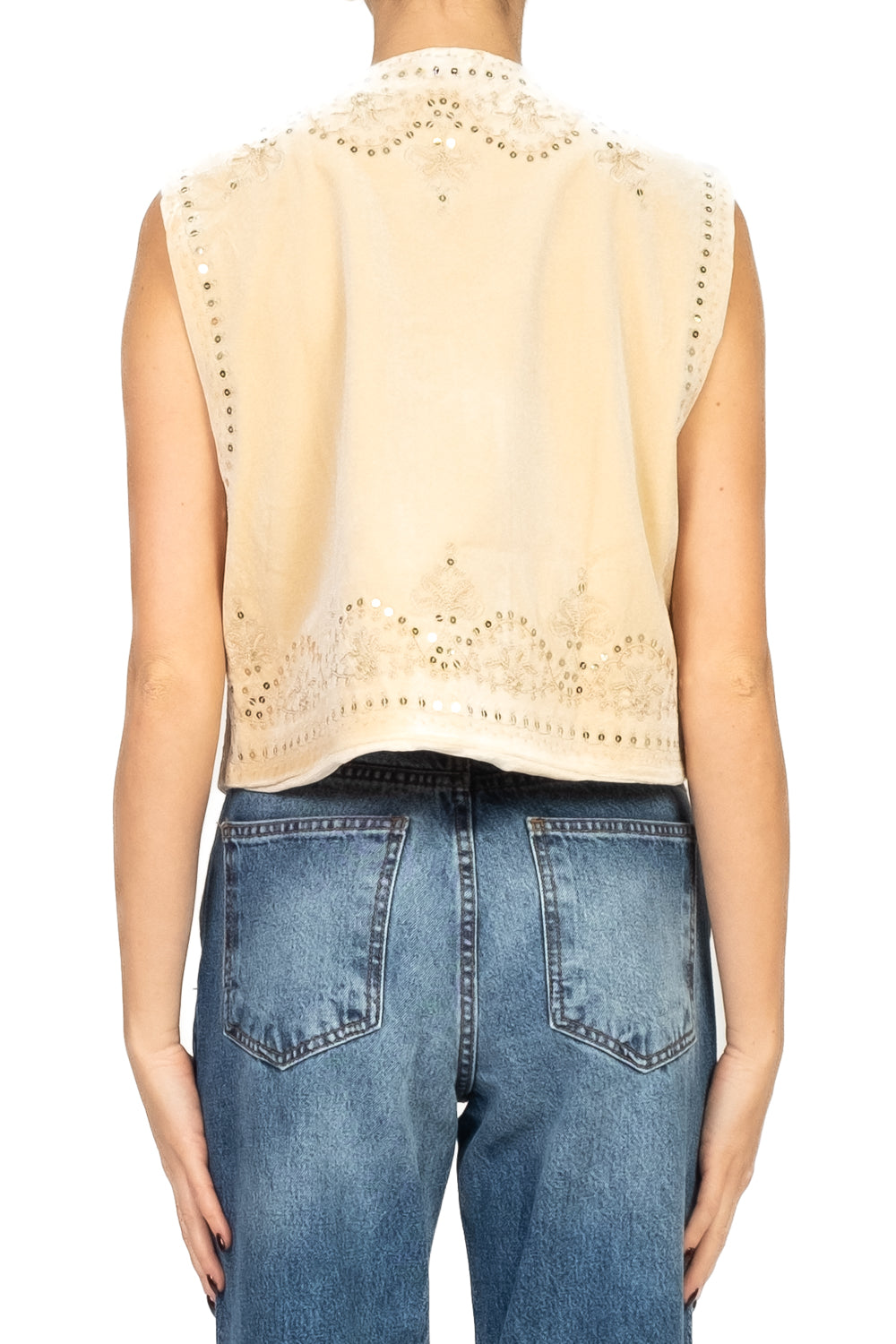 Dixie - Gilet ricamato in ciniglia Art. L698Y022X