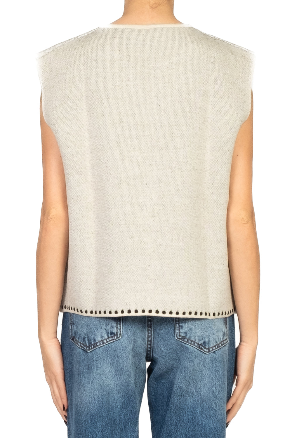 Tensione In - Gilet aperto ricamato Art. W5HMG35A400