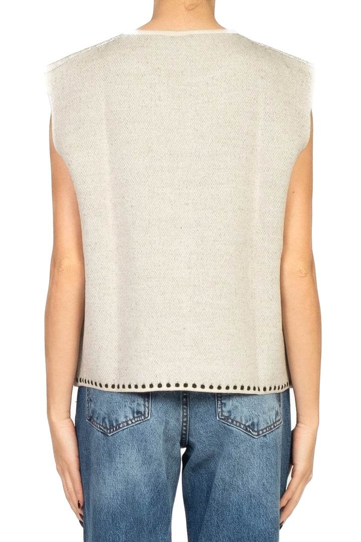 Tensione In - Gilet aperto ricamato Art. W5HMG35A400