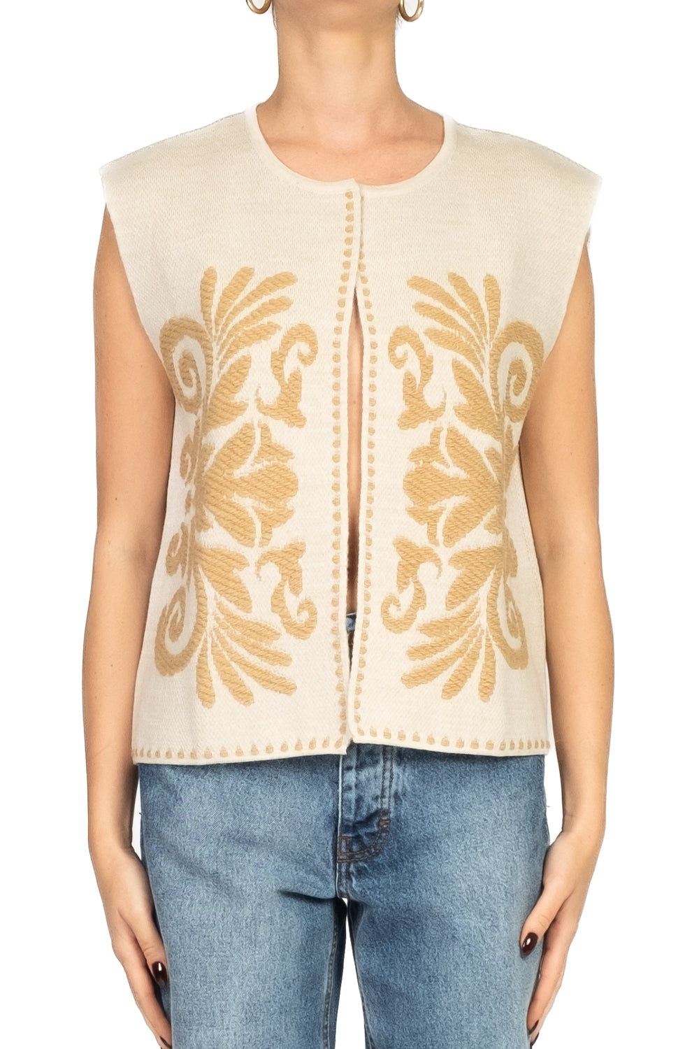 Tensione In - Gilet aperto ricamato Art. W5HMG35A400