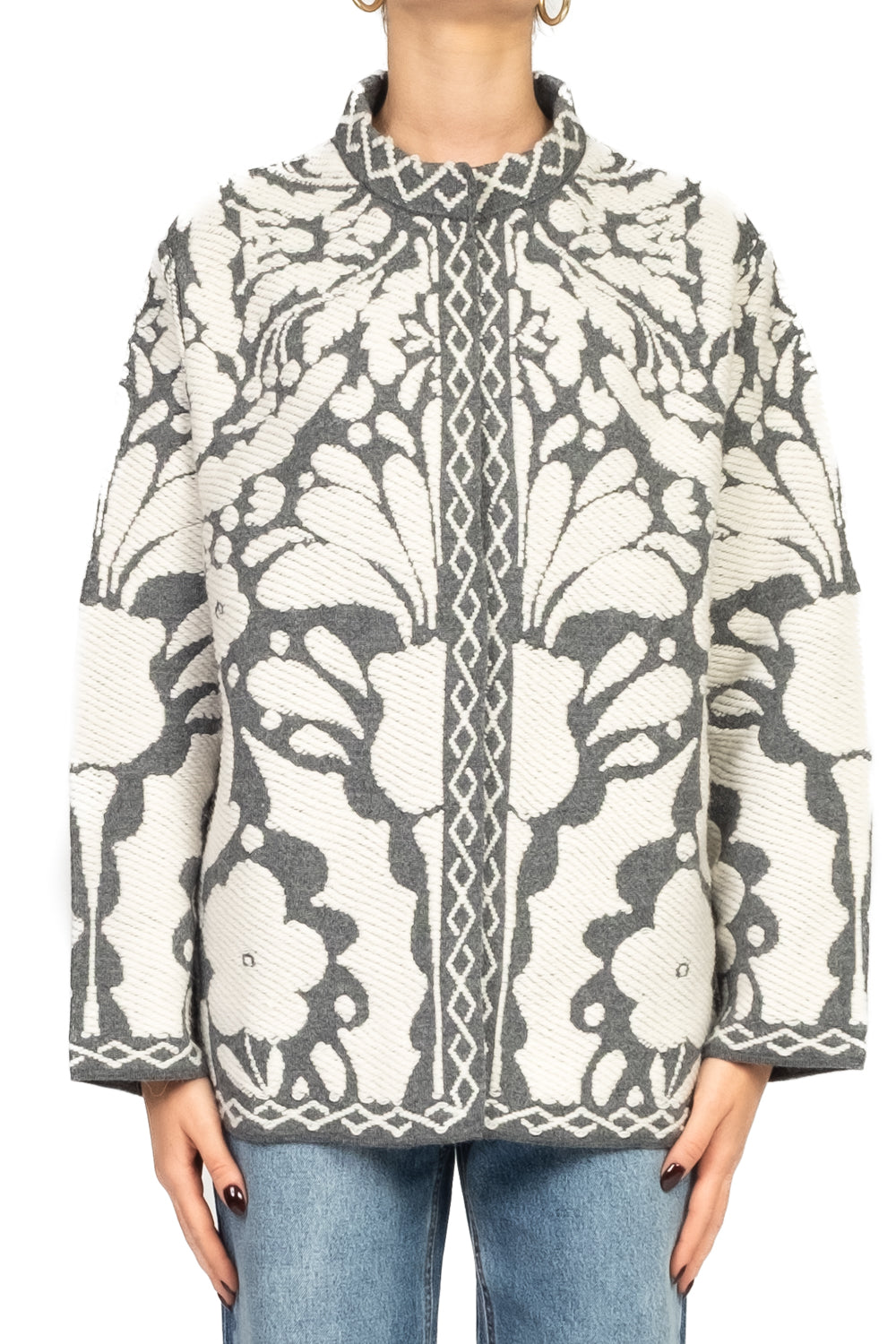 Tensione In - Giacca in maglia ricamata Art. W5HMG62A400