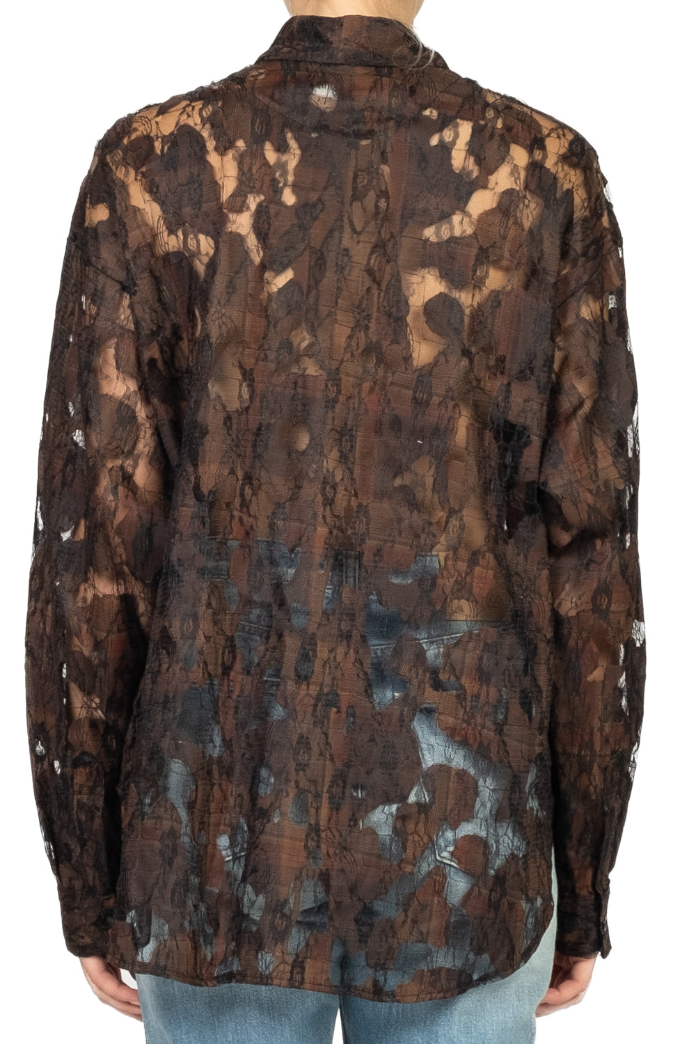 Tensione In - Camicia pizzo semitrasparente Art. W25C608