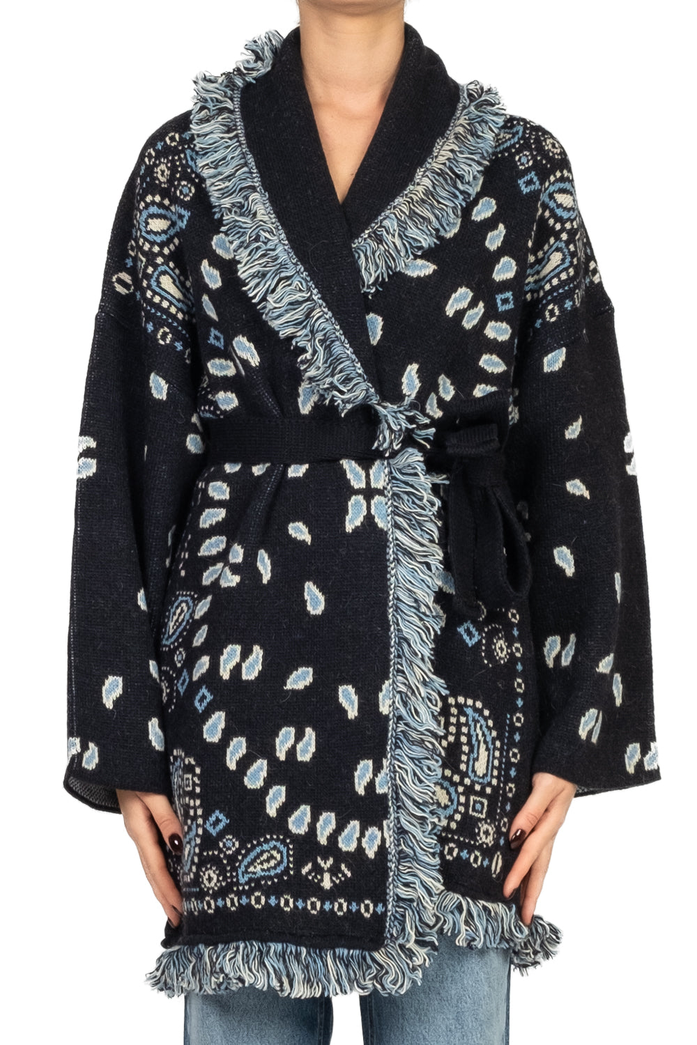 Tensione In - Caban fantasia bandana con cintura Art. W5HMG38A400