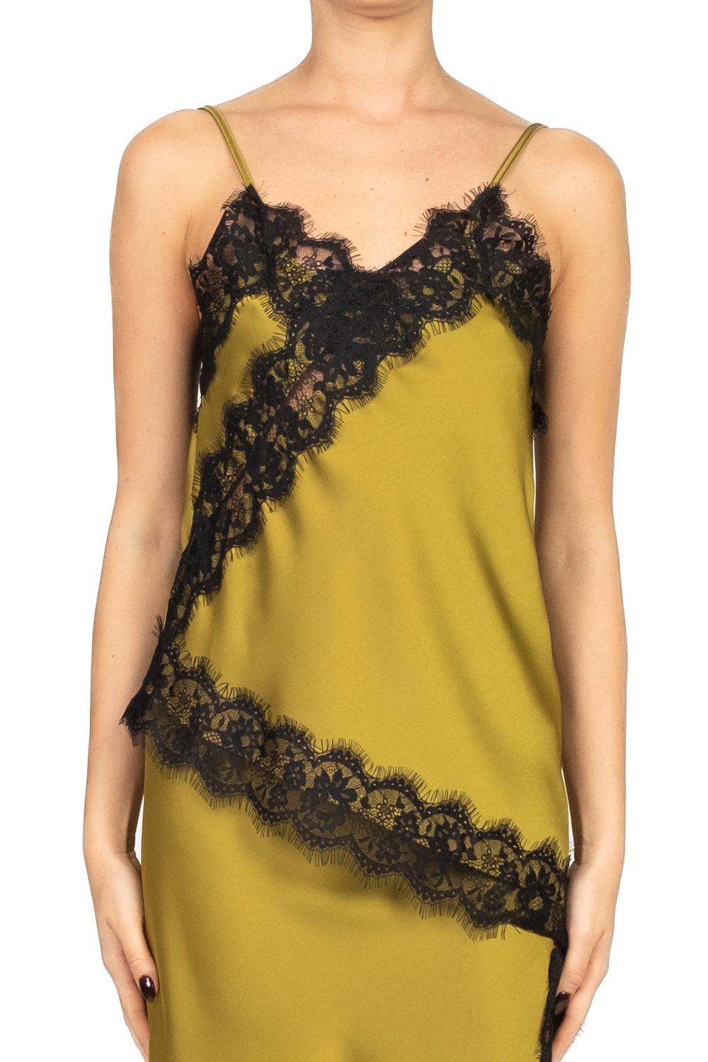 Vicolo - Top satin asimmetrico con pizzo Art. TF0461