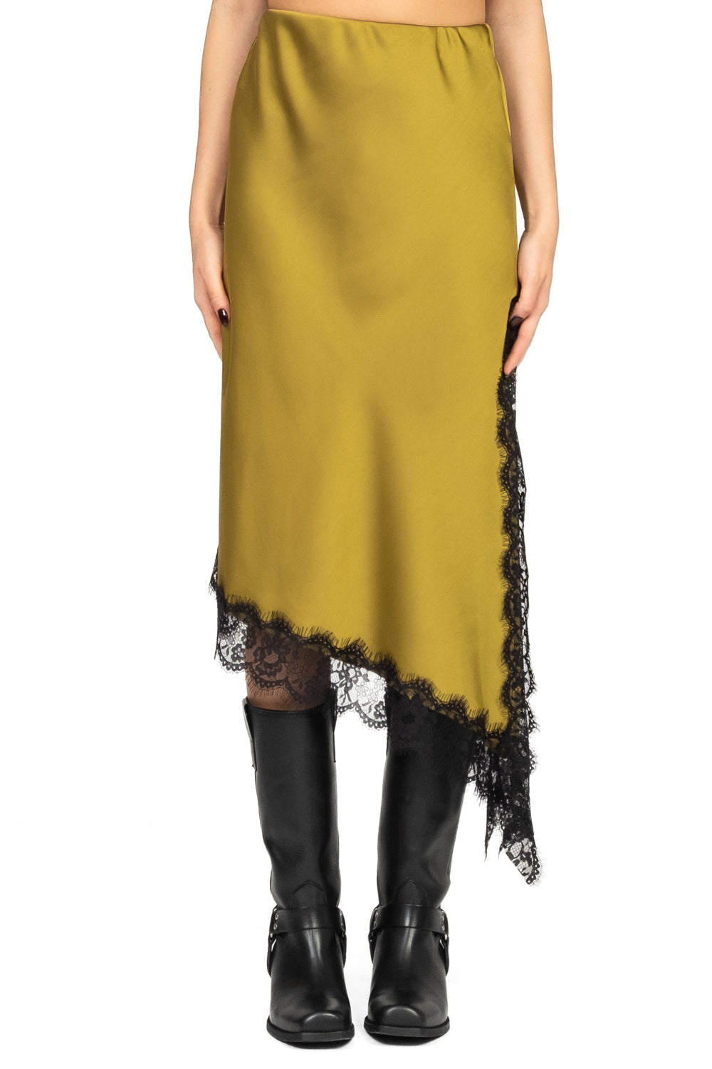 Vicolo - Gonna satin con pizzo Art. TF1202