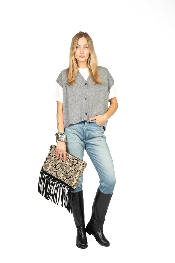 Tensione In - Gilet scollo a v con bottoni Art. D80014