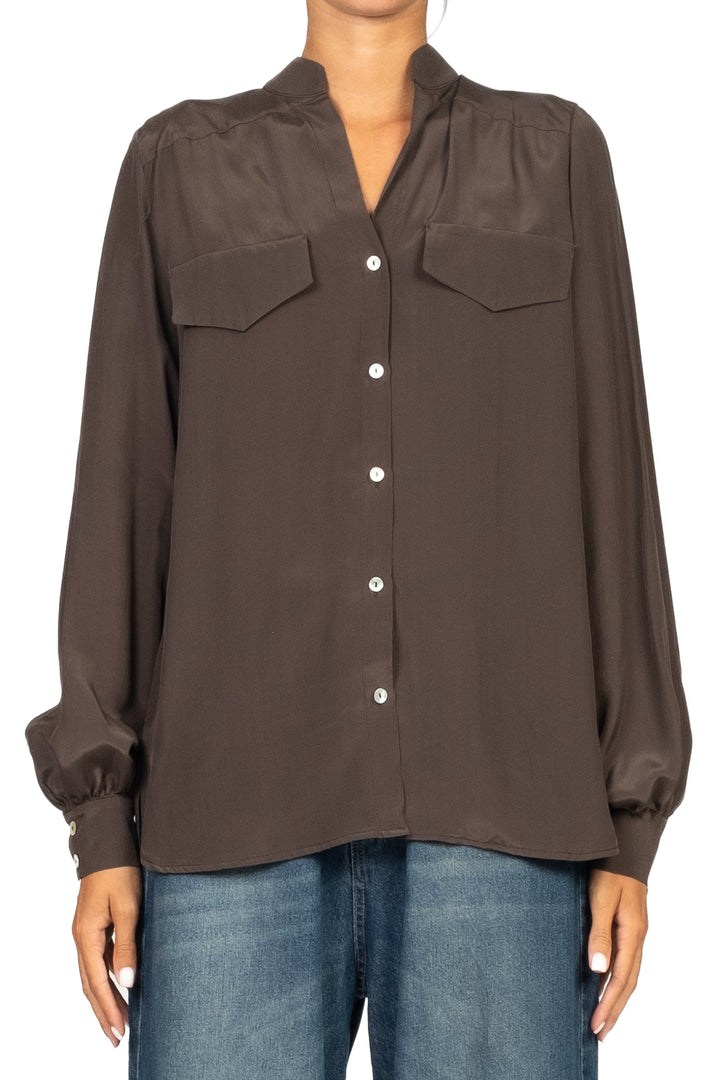 Emunà - Camicia misto seta con taschini Art. CM13-0061