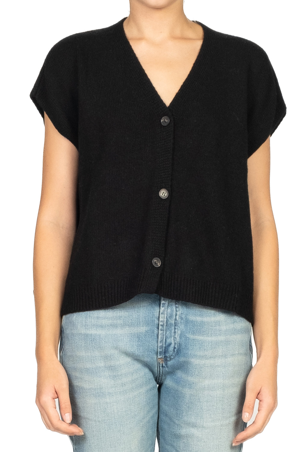 Tensione In - Gilet scollo a v con bottoni Art. D80014