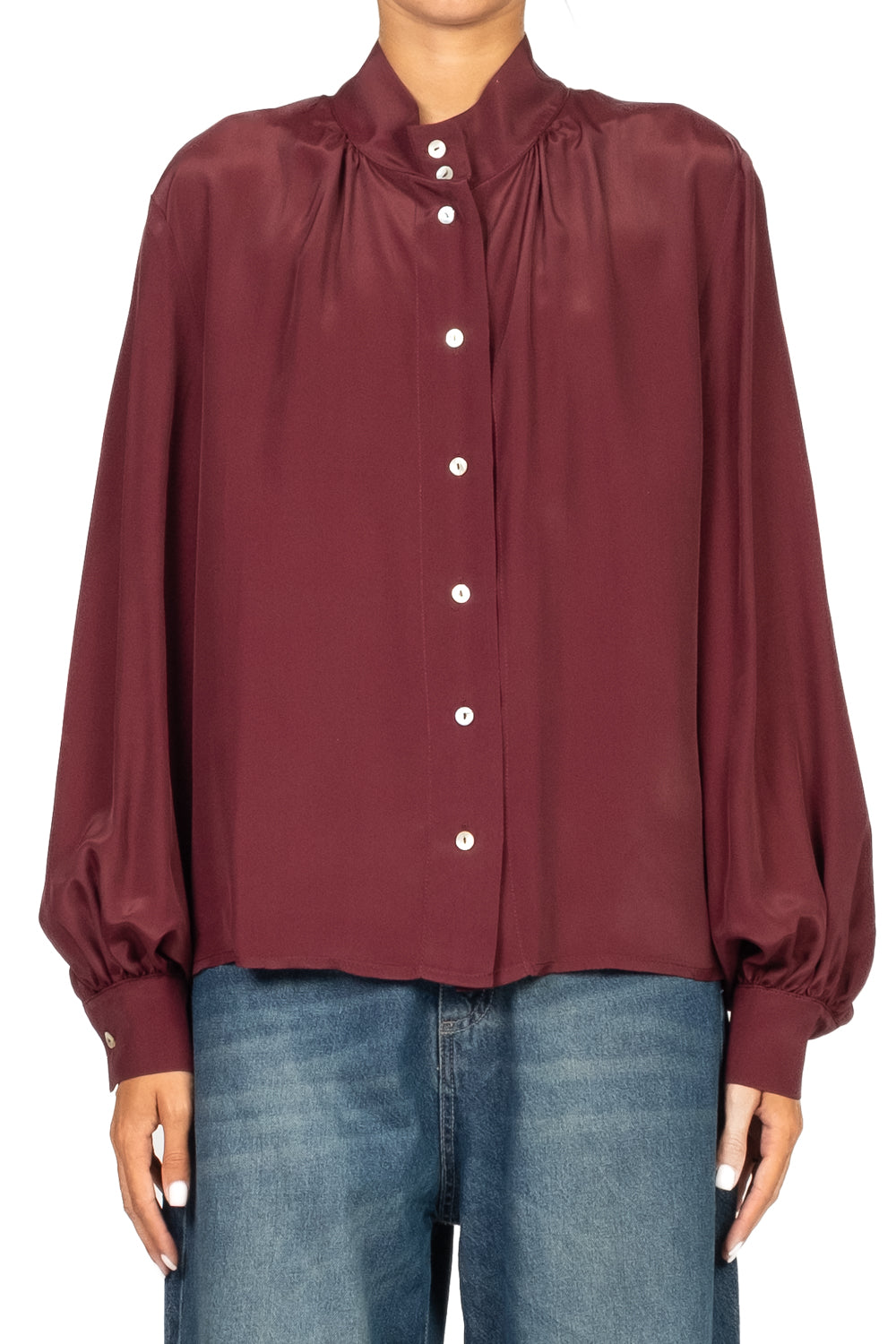 Emunà - Camicia misto seta manica palloncino Art. CM13-0065