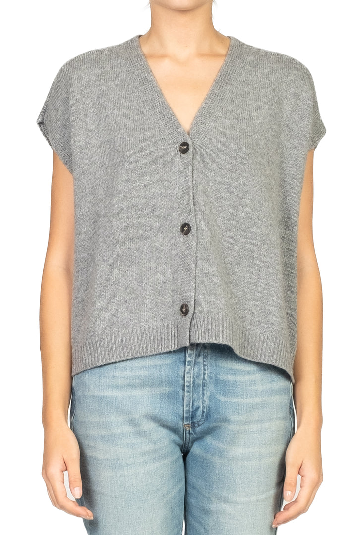 Tensione In - Gilet scollo a v con bottoni Art. D80014
