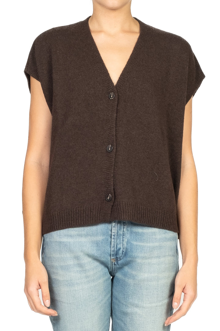 Tensione In - Gilet scollo a v con bottoni Art. D80014