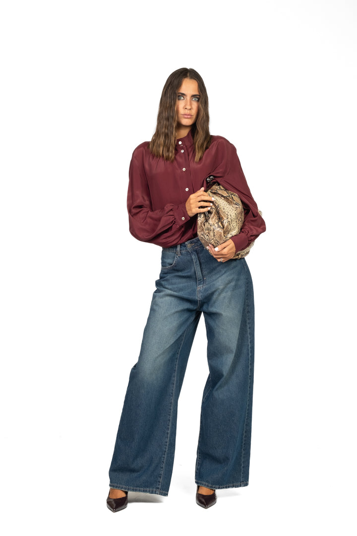 Emunà - Camicia misto seta manica palloncino Art. CM13-0065