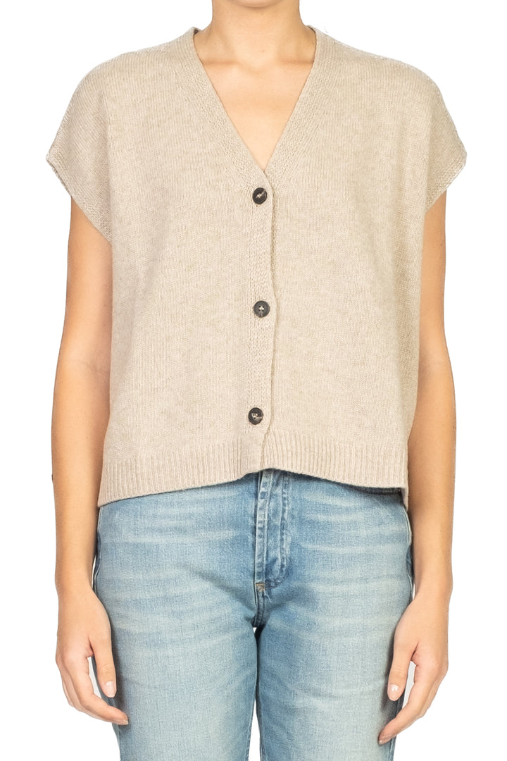 Tensione In - Gilet scollo a v con bottoni Art. D80014