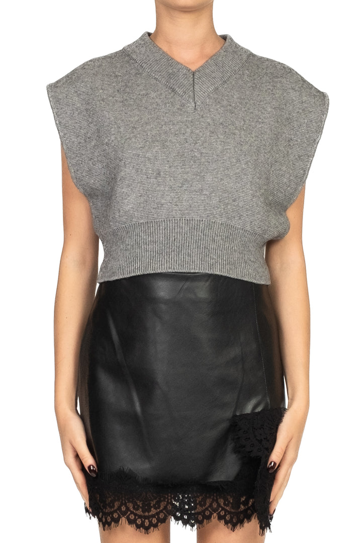 Vicolo - Gilet crop scollo V Art. 77237F