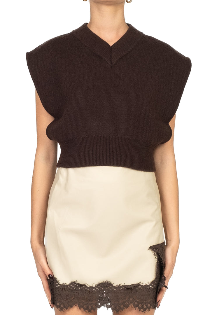 Vicolo - Gilet crop scollo V Art. 77237F