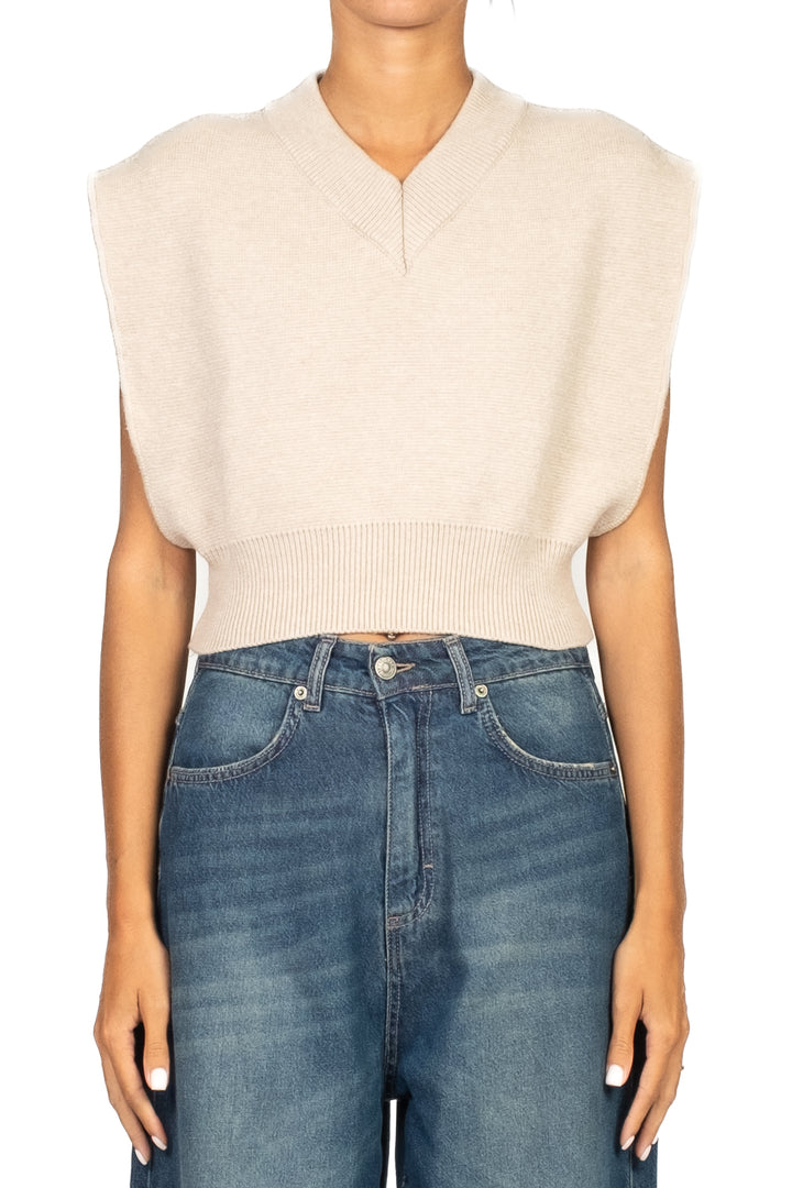 Vicolo - Gilet crop scollo V Art. 77237F