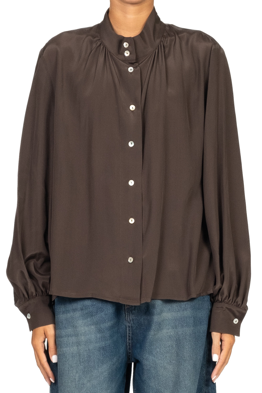 Emunà - Camicia misto seta manica palloncino Art. CM13-0065
