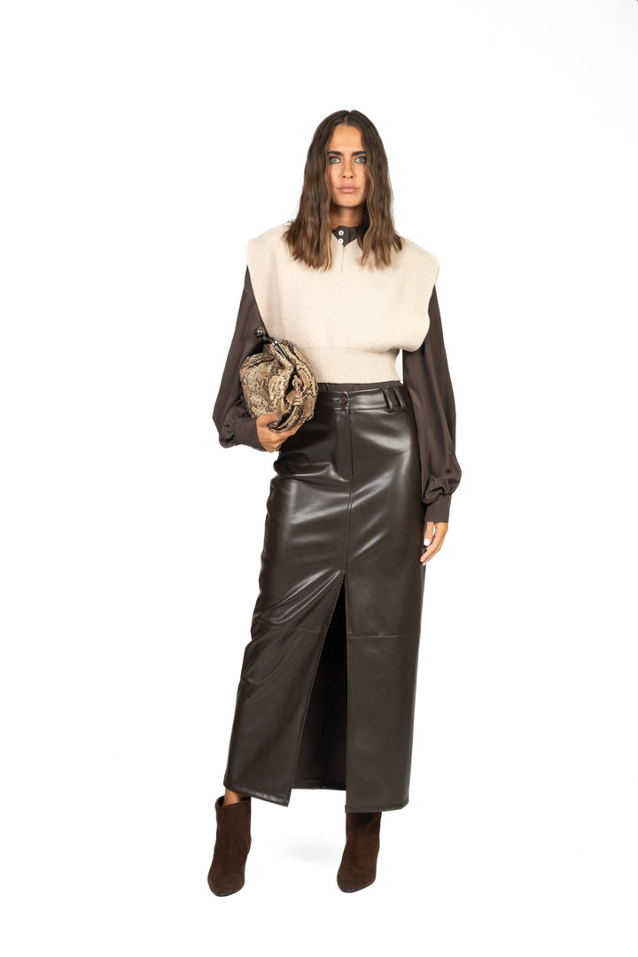 Vicolo - Gilet crop scollo V Art. 77237F