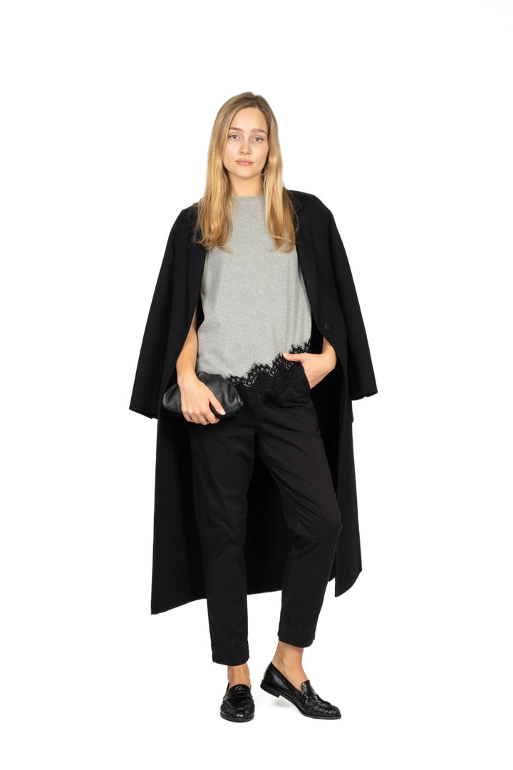 Tensione In - T-shirt asimmetrica con pizzo Art. 37638