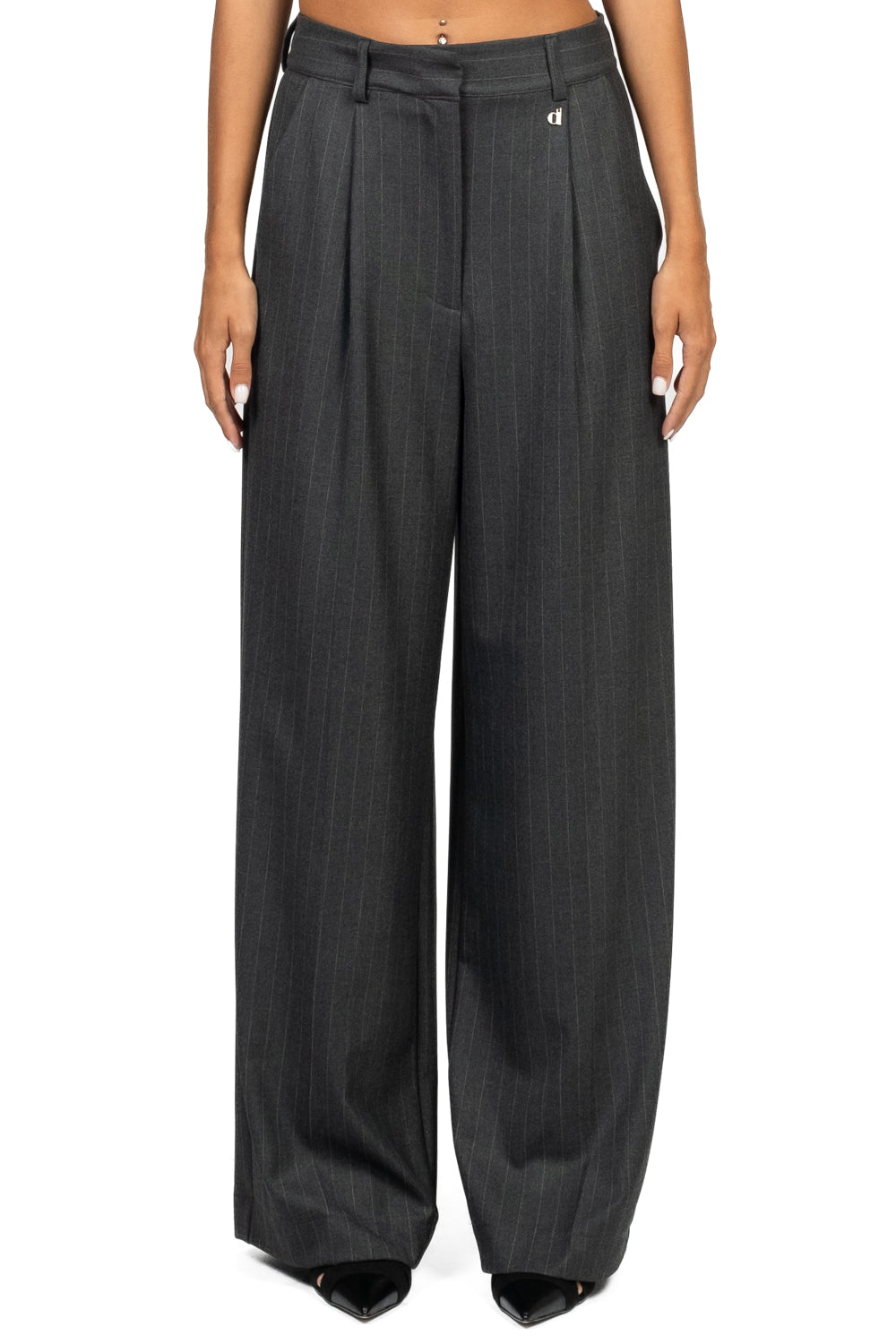 Dixie - Pantalone gessato con pinces dritto Art. PCHSYFZ