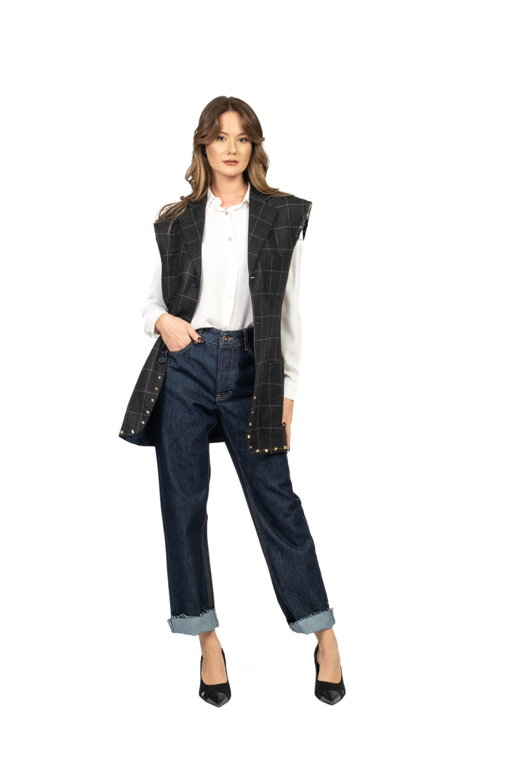 Tensione In - Jeans crop taglio vivo Art. CJ12702