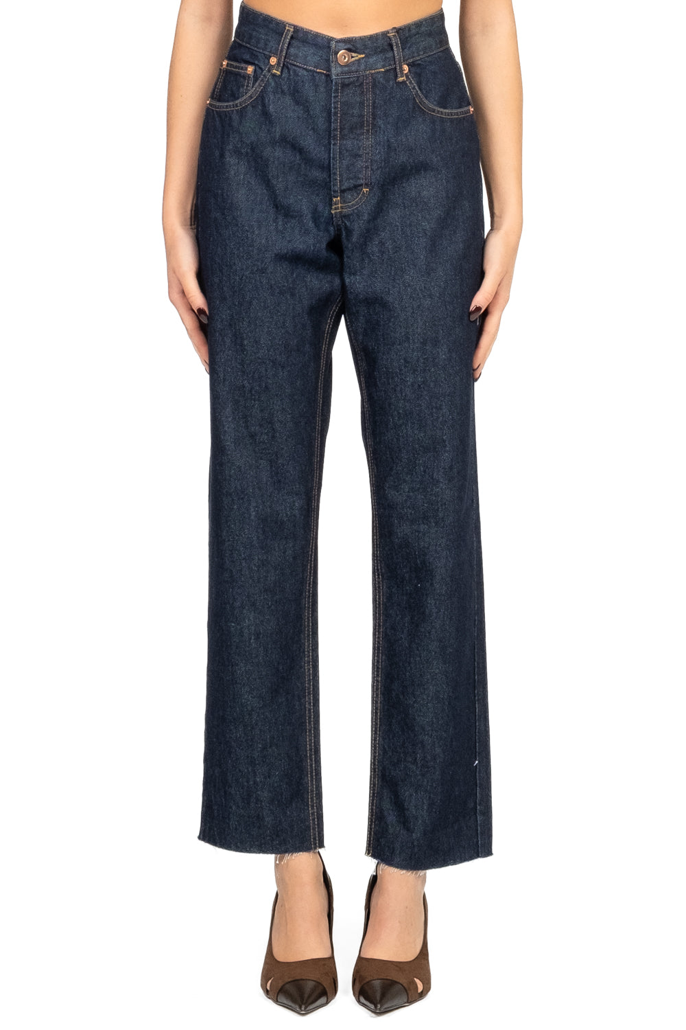 Tensione In - Jeans crop taglio vivo Art. CJ12702