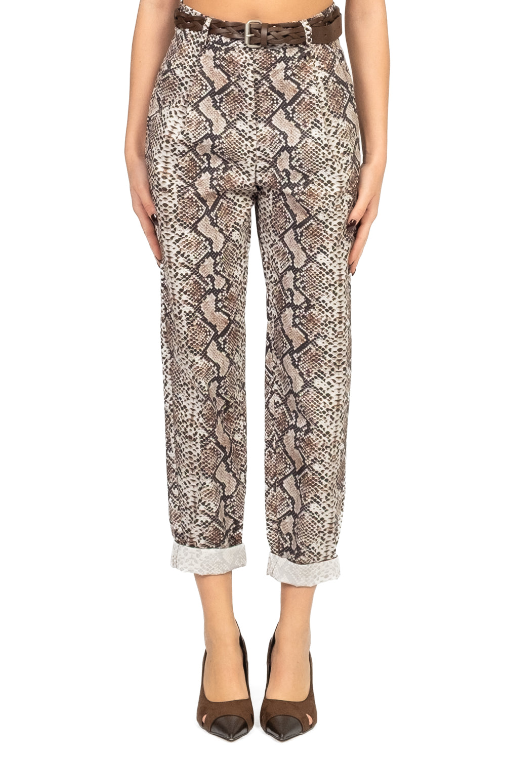 Dixie - Pantalone carrot pitonato Art. PDH2YGQC