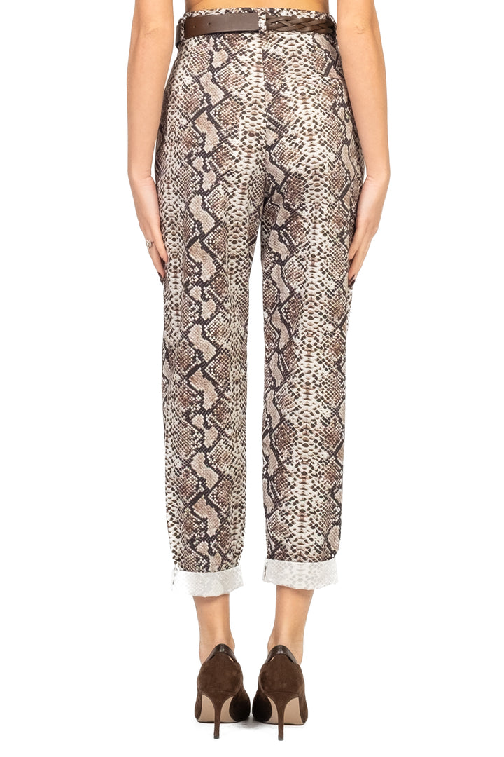 Dixie - Pantalone carrot pitonato Art. PDH2YGQC