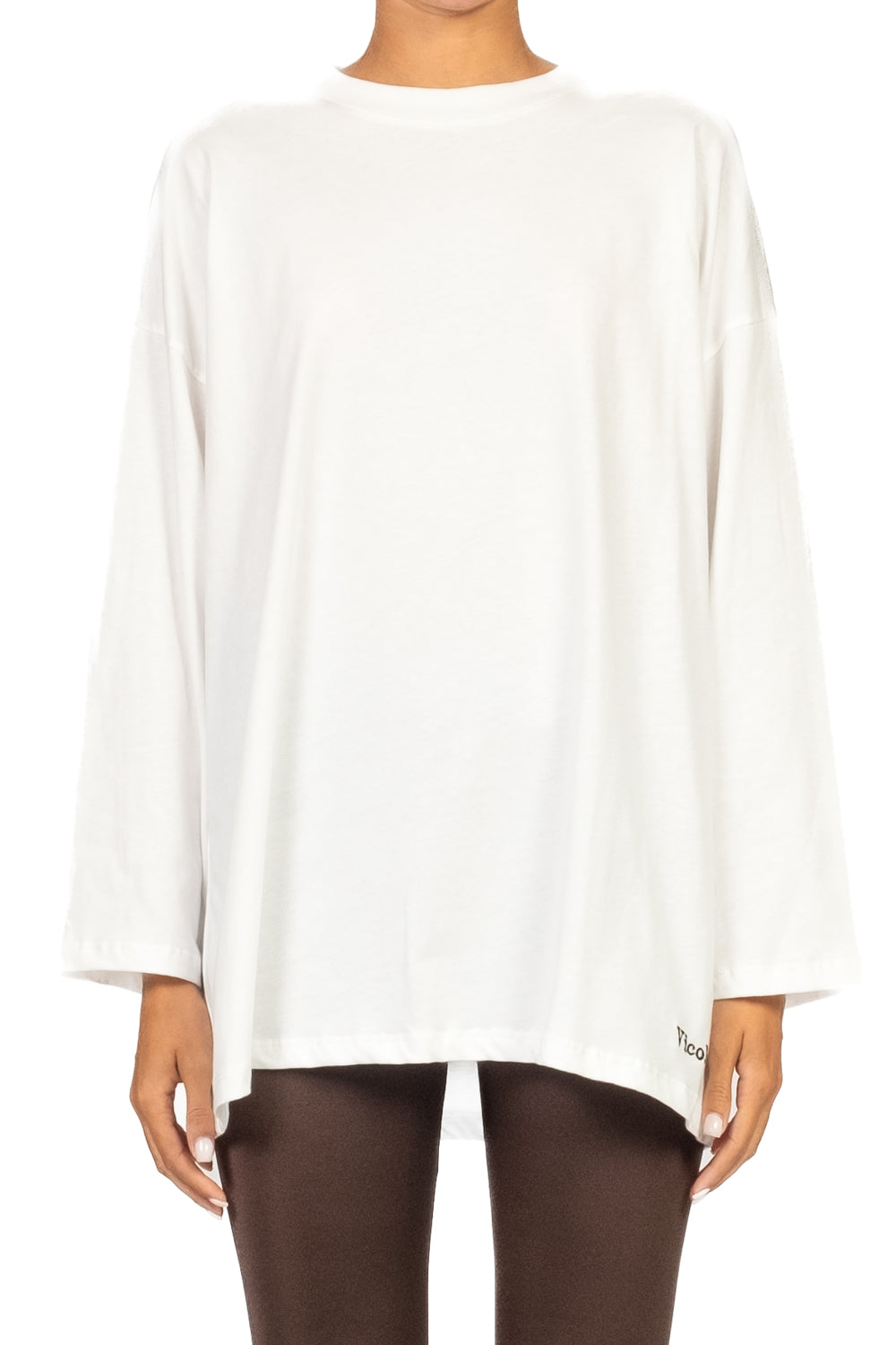 Vicolo - T-shirt manica lunga over con logo Art. RF0389