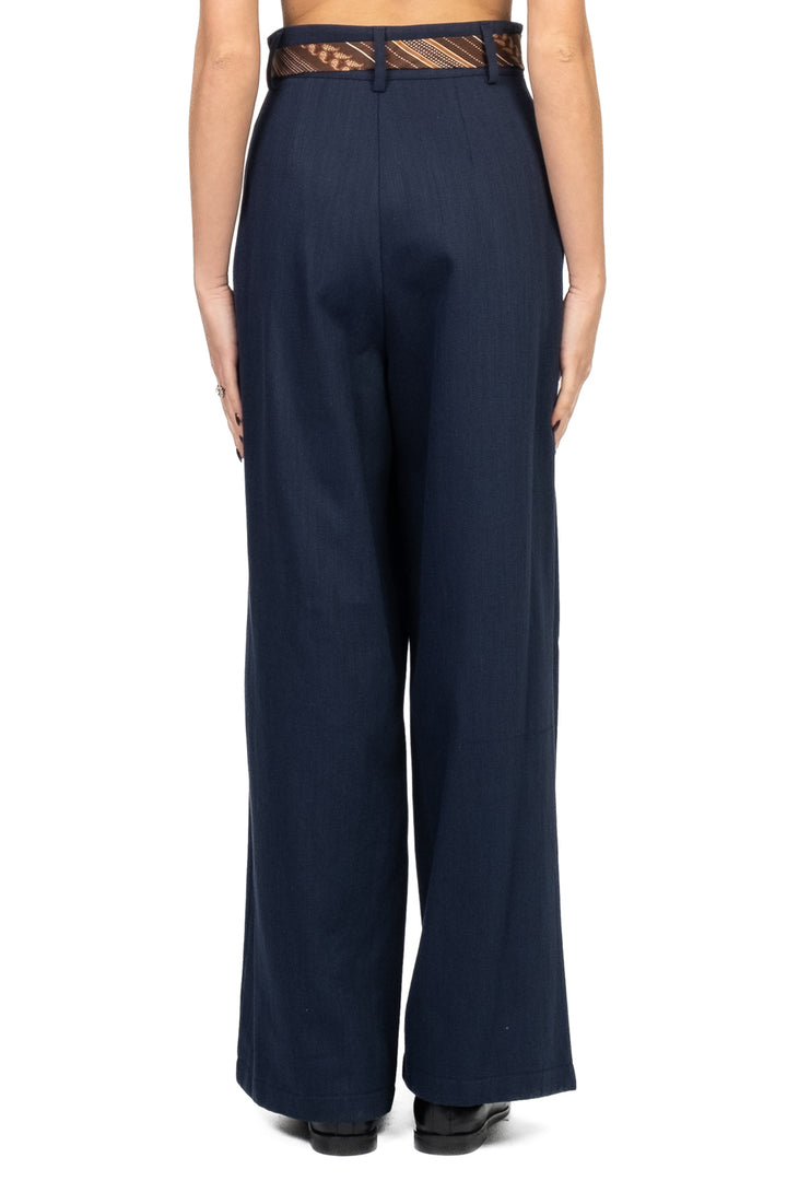 Vicolo - Pantalone palazzo con cravatta Art. TF1098