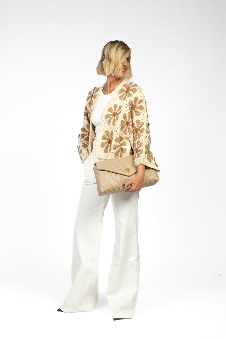 Emunà - Cardigan aperto crochet